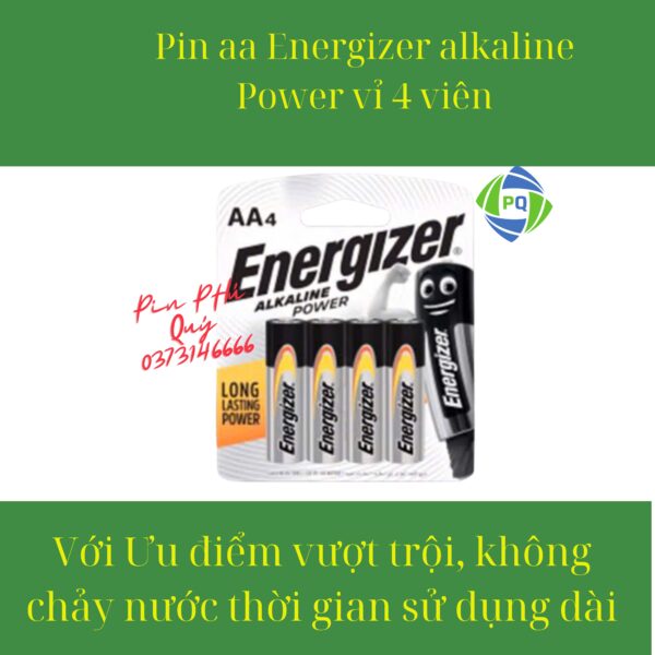 Pin aa Energizer alkaline Power vỉ 4 viên